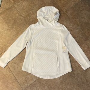 NWT St. John’s bay cream hoodie ladies petite small